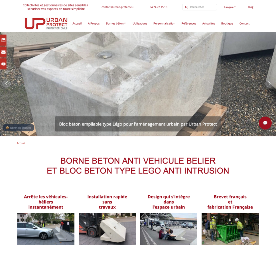 réalisation site internet urban-protect.eu par studio-imagissime.com