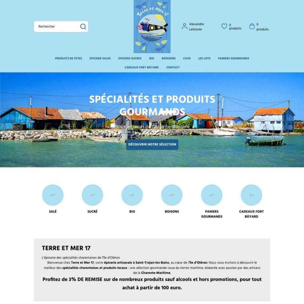 boutique en ligne terreetmer17.com par studio-imagissime.com