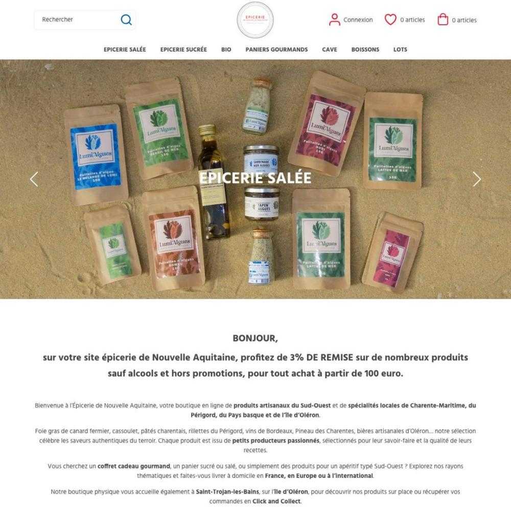 boutique en ligne prestashop epiceriedenouvelleaquitaine.com par studio-imagissime.com