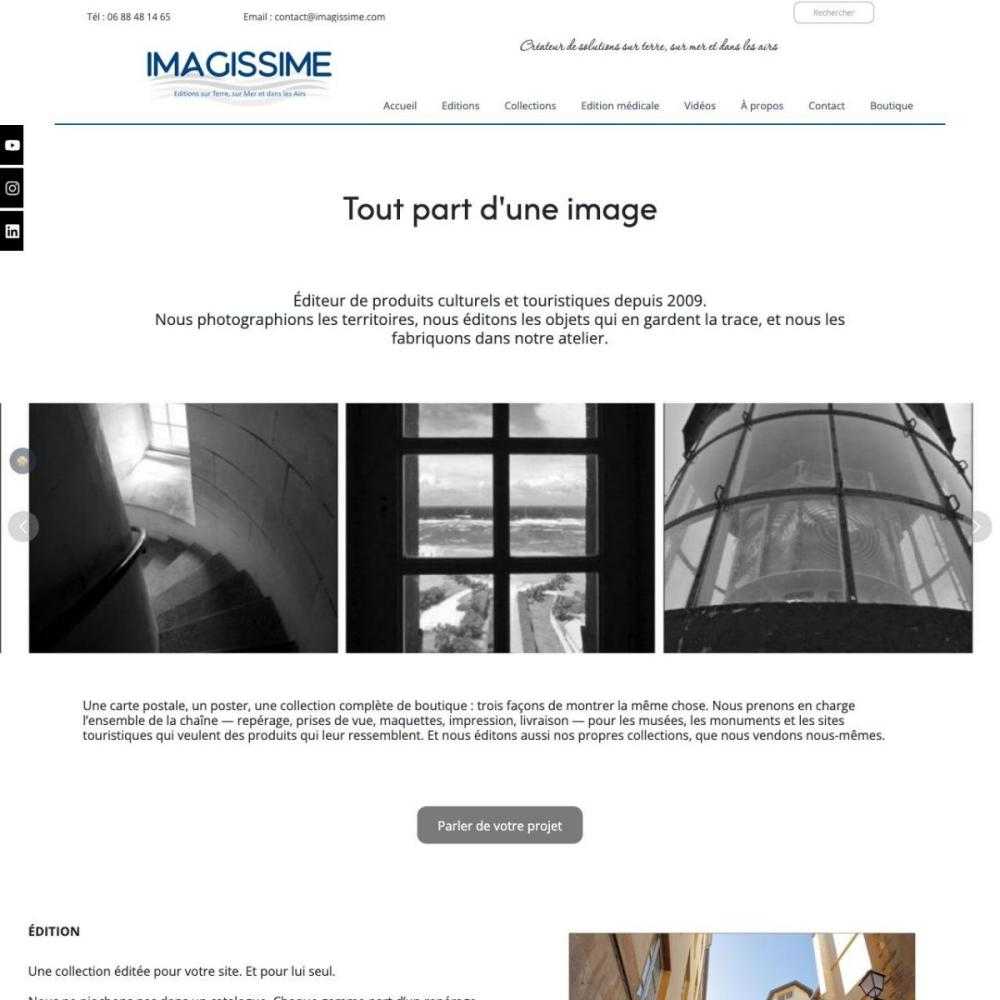 Site vitrine imagissime.com par studio-imagissime.com