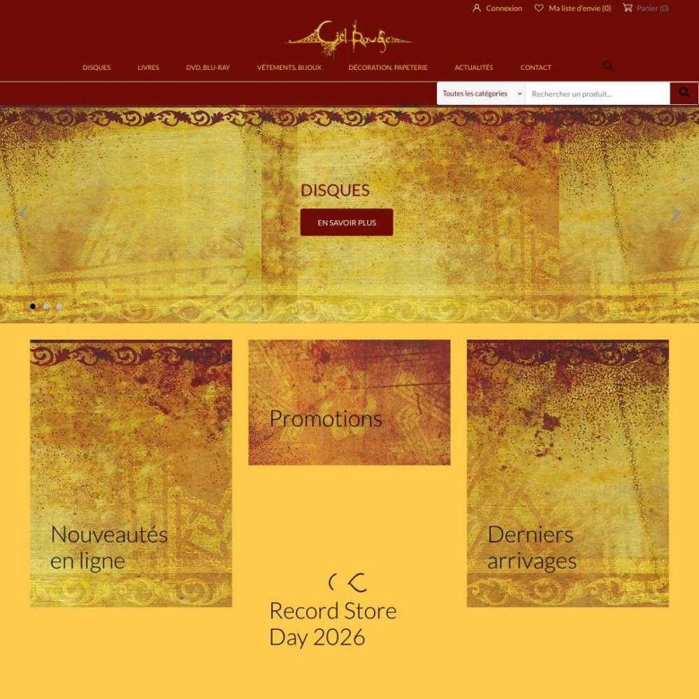 boutique en ligne ciel-rouge.fr par studio-imagissime.com