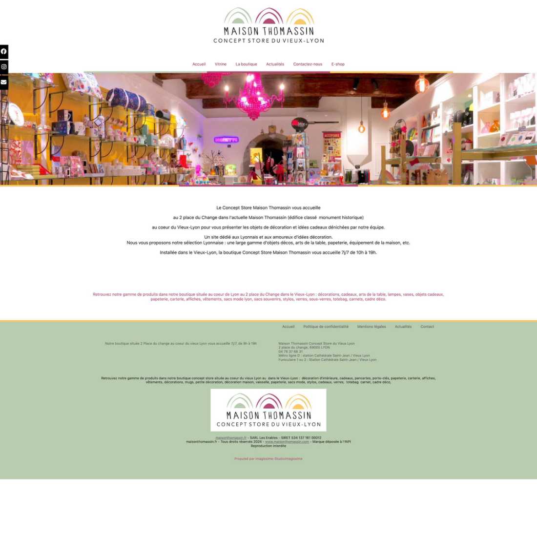 site internet vitrine maisonthomassin.fr par studio-imagissime.com