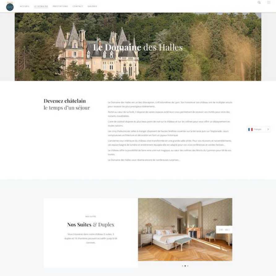site internet wordpress domainedeshalles.fr par studio-imagissime.com